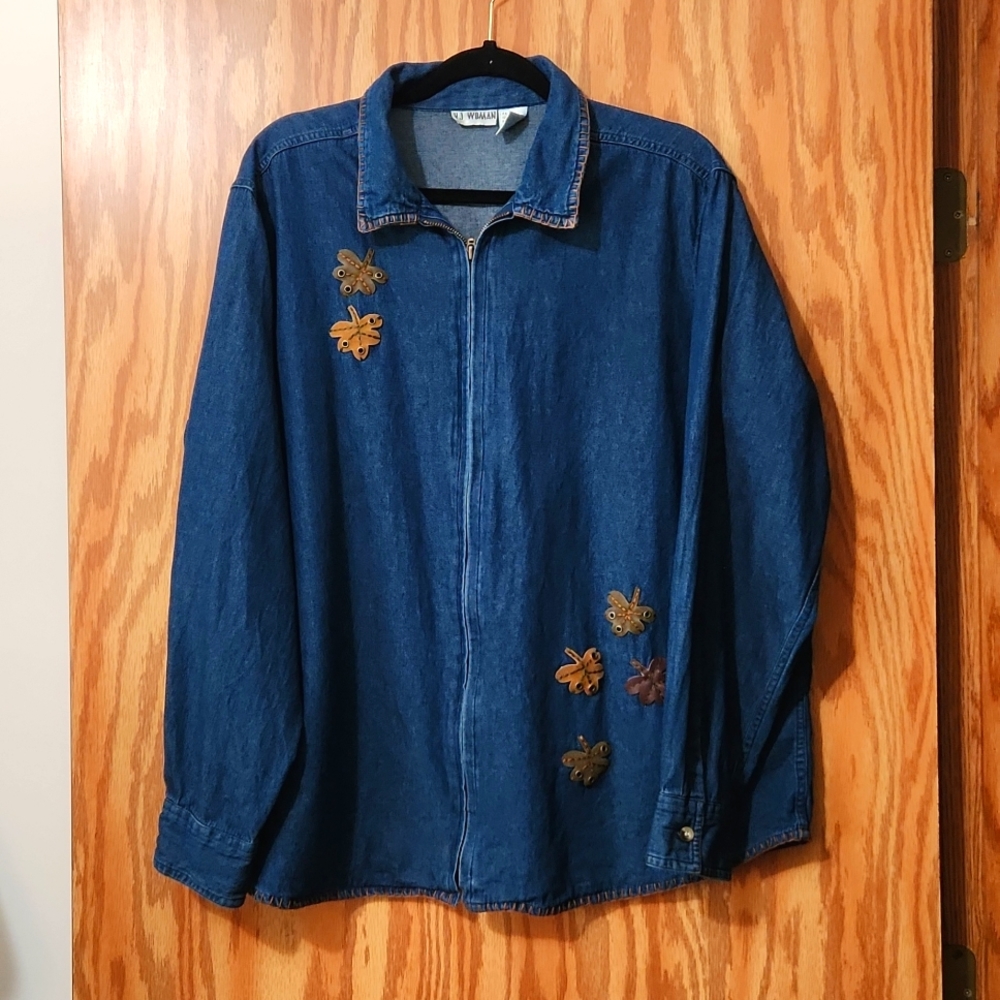 Womens 2x VJ Woman denim shirt- light jacket